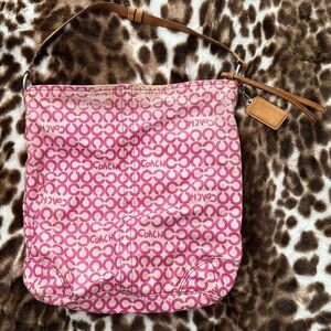 Vintage Coach Pink Patterned Women's Bag